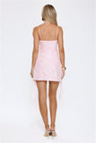 Light Blue Sequin Tie Strap Slip Homecoming Bodycon Mini Dress