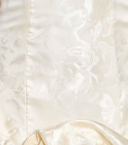 Ivory Sleeveless Jacquard Mini Dress Ruffle Hem Backless Guest Cocktail Dress