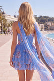Yellow Floral Strapless Tiered Ruffle Homecoming Mini Dress