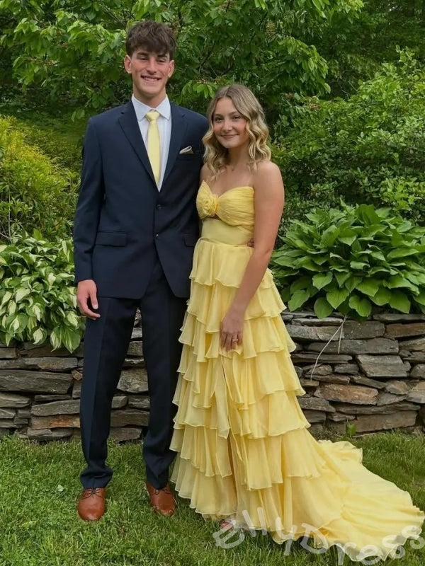 Elegant Blue Satin Sweetheart A-Line Prom Dress To Impress