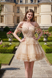 White Lace Corset Off Shoulder Tiered Tulle Homecoming Mini Dress