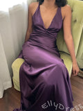 Lemon Yellow Wide Strap Deep V-Neck Satin Mermaid Prom Dress with Twist Cutout Waist Criss Cross Back Bow Tie Open Back and Sweep Train
