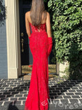 Sky Blue Strapless Sweetheart Sheer Boned Corset Bodice Full Floral Lace Embroidered Mermaid Prom Dress with Lace-Up Back and Sweep Train