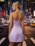 Sexy A-Line Spaghetti Straps Mini Simple Homecoming Dresses