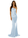 Elegant Yellow One-shoulder Mermaid Long Prom Dress