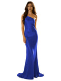 Elegant Yellow One-shoulder Mermaid Long Prom Dress