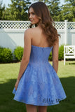 Sweetheart Lace Corset Mini Dress Rhinestone Short Homecoming Party Dress