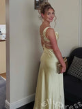 Burgundy Wide Strap Cowl Neck Satin Sheath Prom Dress with Side High Slit Open Back and Criss Cross Lace-Up